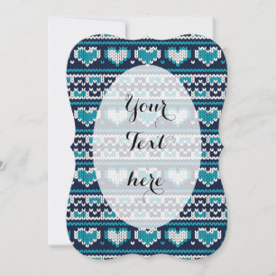 Hearts knitting seamless pattern 2 + your ideas