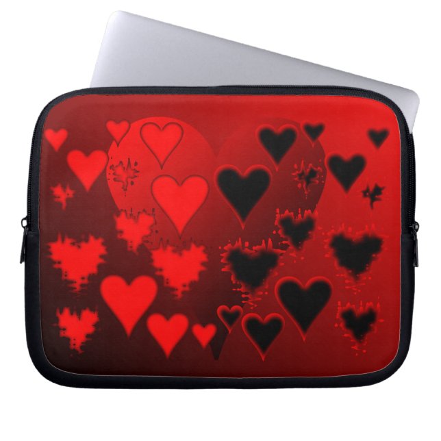 Hearts Laptop Sleeve (Front)