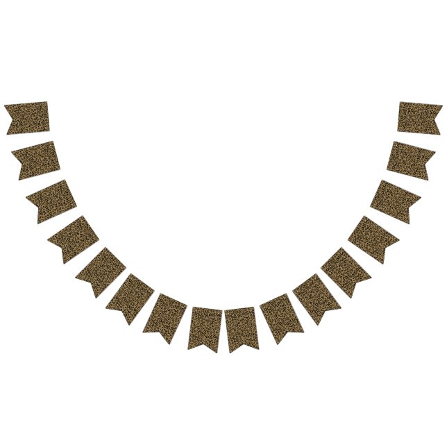 Hearts Leopard Pattern in Natural Colours Bunting (All)