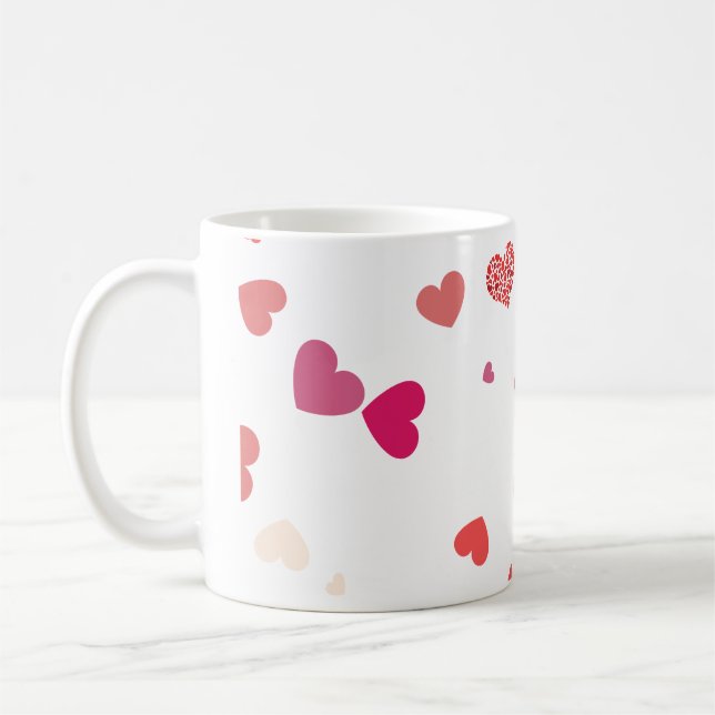 Hearts - love coffee mug (Left)