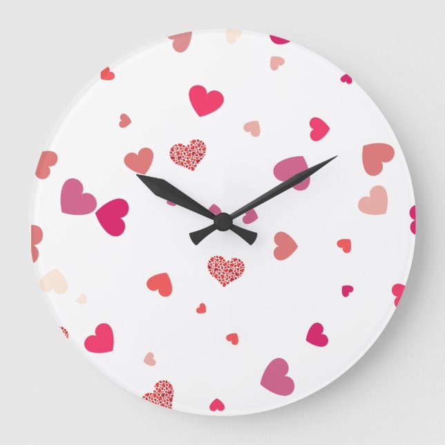Hearts- love large clock (Front)