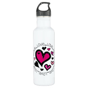 Hearts Love Love Love 710 Ml Water Bottle