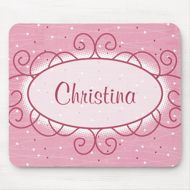 Hearts & Love Mousepad (Front)