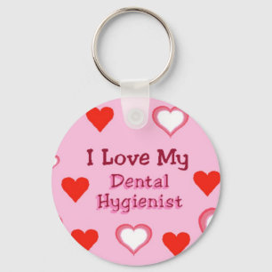 Hearts: Love my Dental Hygienist Key Ring