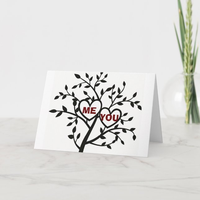 HEARTS/LOVE-OUR 1st CHRISTMAS-UNDER THE  MISTLETOE Holiday Card (Front)