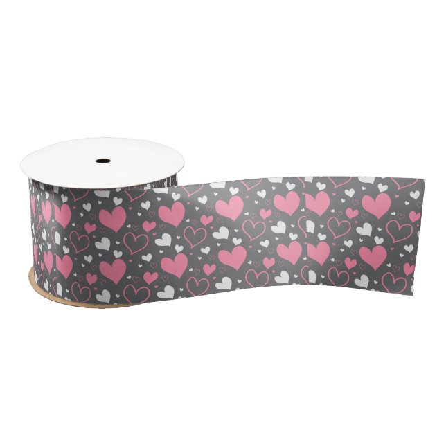Hearts Love Ribbon Satin Ribbon (Spool)