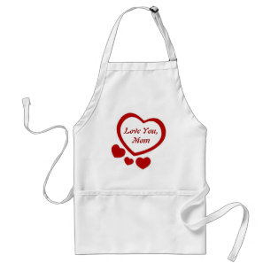 Hearts Love You Mum Apron