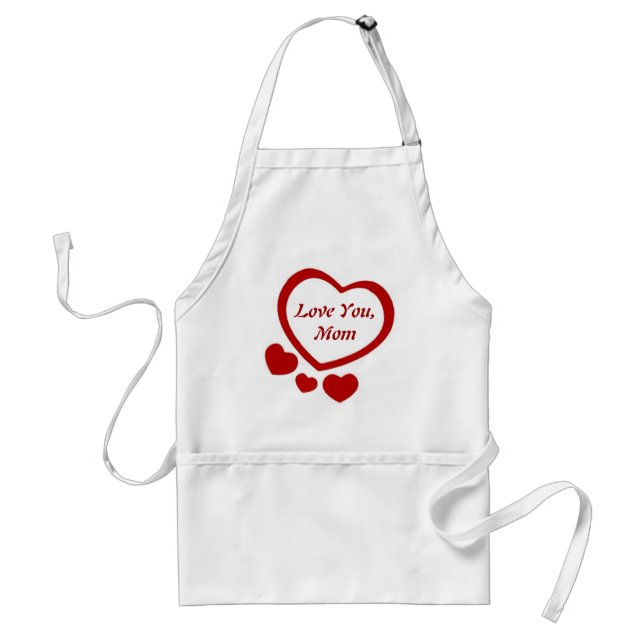 Hearts Love You Mum Apron (Front)