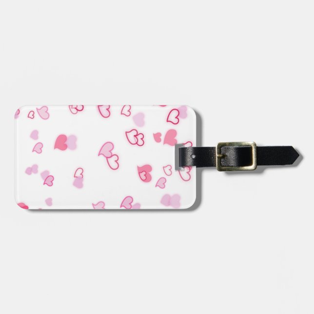Hearts Luggage Tag (Front Horizontal)