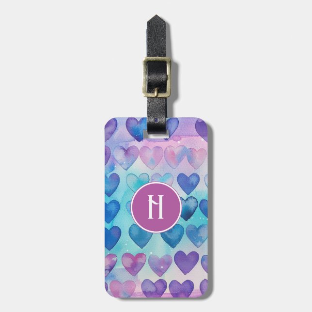 Hearts Luggage Tag (Front Vertical)