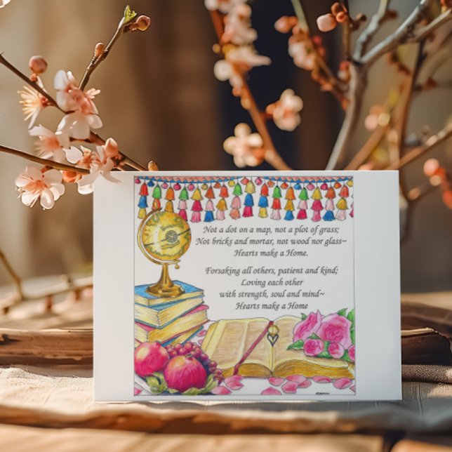 Hearts Make a Home Inspirational Postcard (Creator Uploaded)