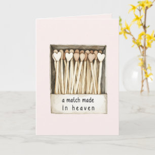 Hearts Match Made in Heaven Love Card