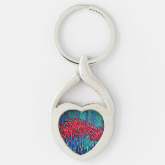 Hearts Metal Keychain