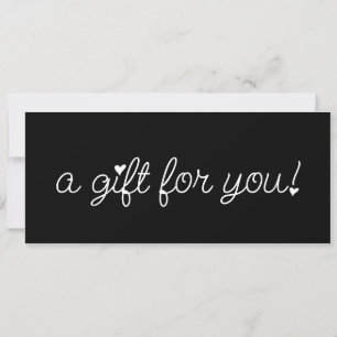 Hearts Minimalist Black Gift For You Certificate