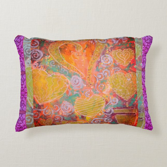 Hearts Mixed Decorative Cushion (Front)