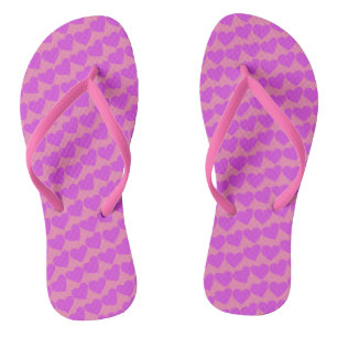 HEARTS Modern Groovy Love Friendship Valentines Jandals