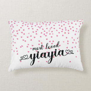 Hearts Most Loved YiaYia Decorative Cushion