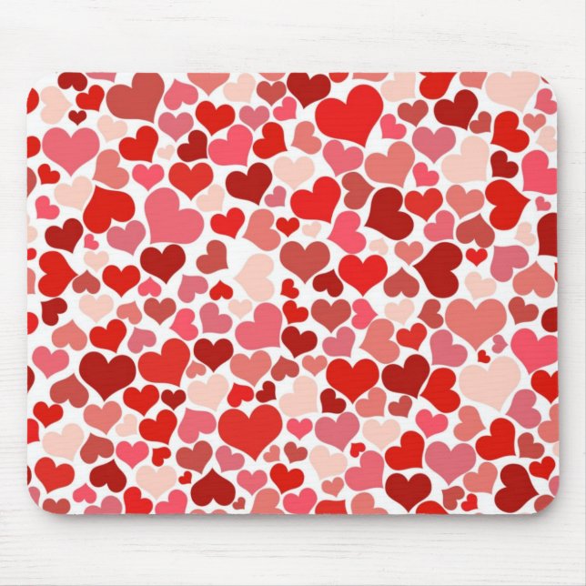 Hearts Mouse Pad (Front)