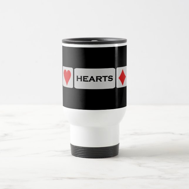 Hearts mug - choose style & colour (Center)