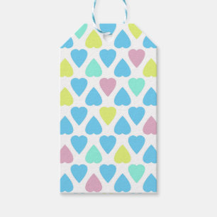 Hearts multicolor gift tags