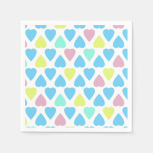Hearts multicolor napkin