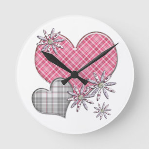Hearts n flowers clock