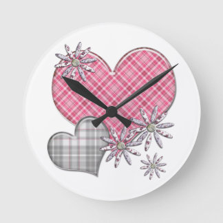 Hearts n flowers clock
