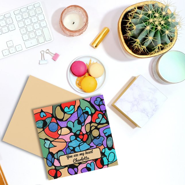 HEARTS NEUROGRAPHIC DIGITAL WATERCOLORS CARD (Creator Uploaded)