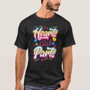 Hearts Not Parts Pansexual LGBTQ+ Pansexual Pride T-Shirt