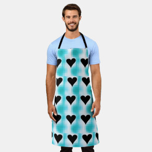 Hearts Of Black All-Over Print Apron
