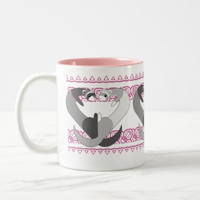 Hearts of Ferret Mug (Left)