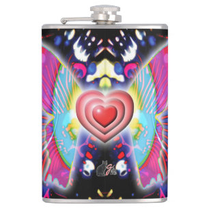 Hearts Of Glys Hip Flask