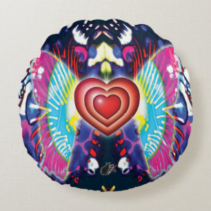 Hearts Of Glys  Round Cushion