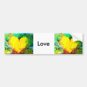 Hearts of gold love bumper sticker