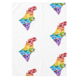 Hearts of Israel Tablecloth