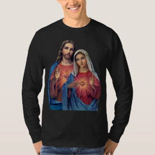 Hearts of Jesus and Mary very close together T-Shirt