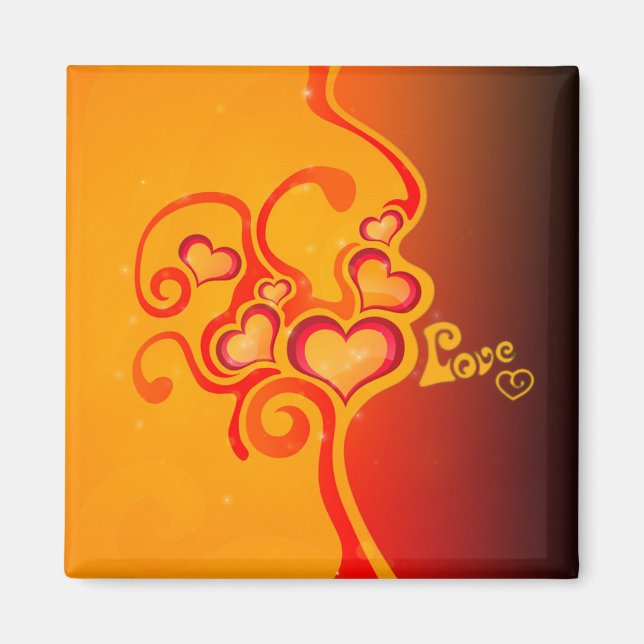 Hearts of Love Magnet (Front)
