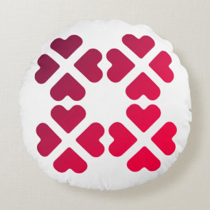 hearts of love round cushion