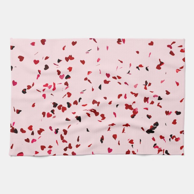 Hearts Of Love Tea Towel (Horizontal)