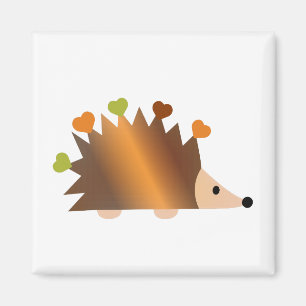 Hearts on a Hedgehog Magnet