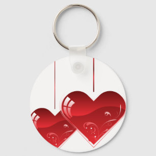 Hearts on a String Key Ring