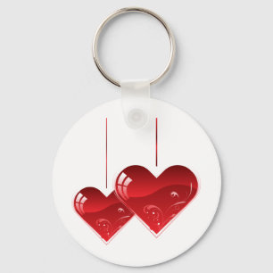 Hearts on a String Key Ring