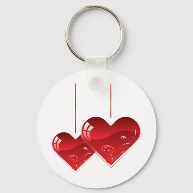 Hearts on a String Key Ring (Front)