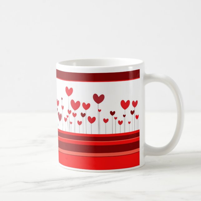 Hearts on Branches Valentines Day Coffee Mug (Right)