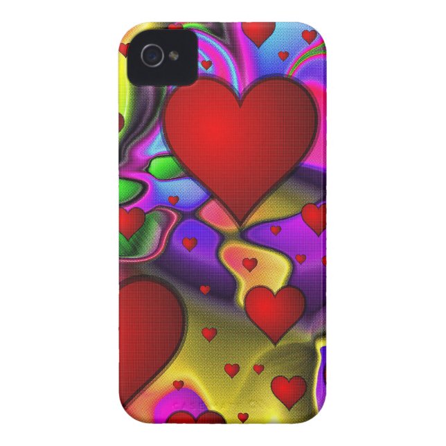 Hearts on Bright Background Case-Mate iPhone Case (Back)