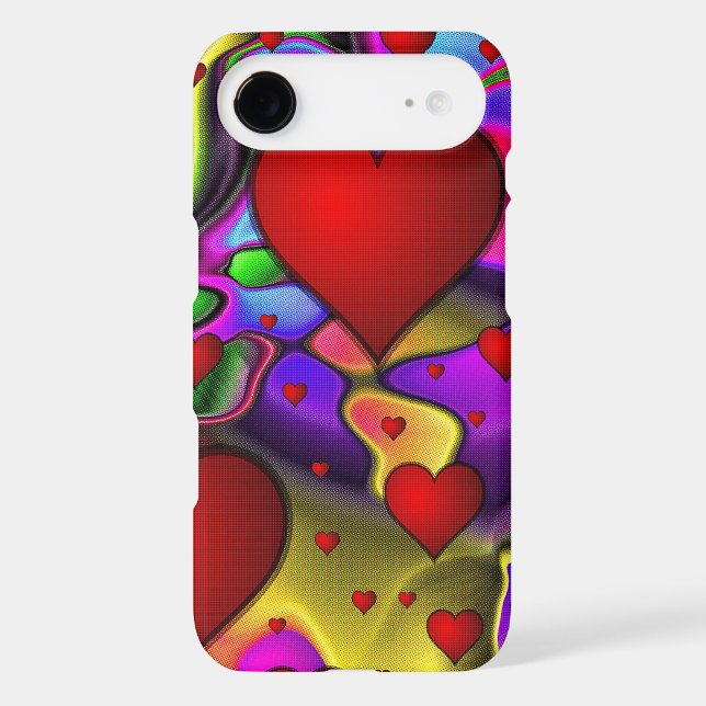 Hearts on Bright Background Case-Mate iPhone Case (Back)