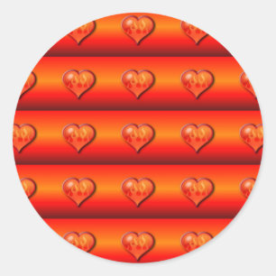 Hearts on Fire Classic Round Sticker