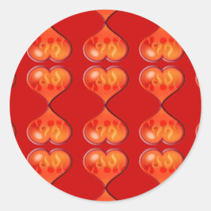 Hearts on Fire Classic Round Sticker