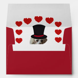 Hearts On Fire For You Poodle Matching Envelopes