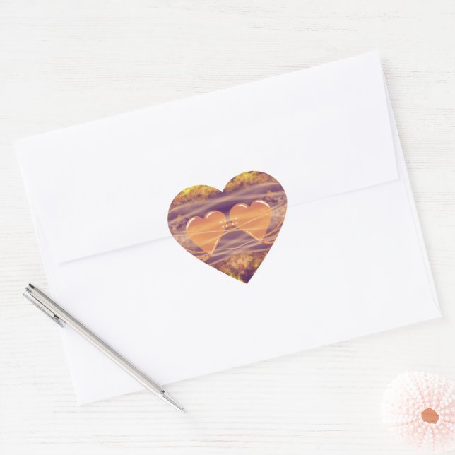 Hearts on fire heart sticker (Envelope)